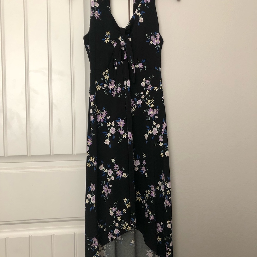 Floral Black Dress